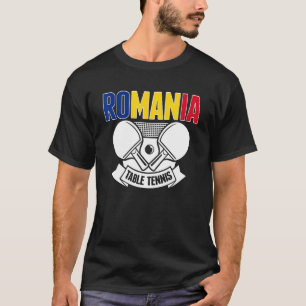 Romania Ping Pong   Romanian Table Tennis Supporte T-Shirt