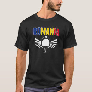 Romania Ping Pong Romanian Table Tennis Supporte T-Shirt