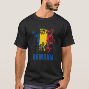 Romania Retro Vintage Watercolors Sport Romanian F T-Shirt
