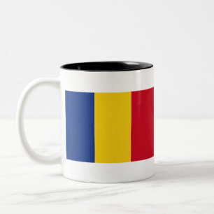 România - Romania Flag Two-Tone Coffee Mug