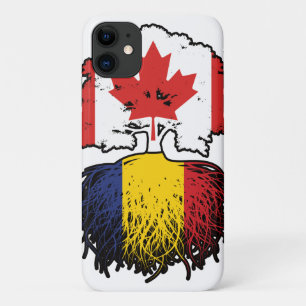 Romania Romanian Canadian Canada Tree Roots Flag iPhone 11 Case