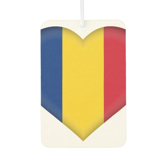 Romania (Romanian) Flag Air Freshener (Front)