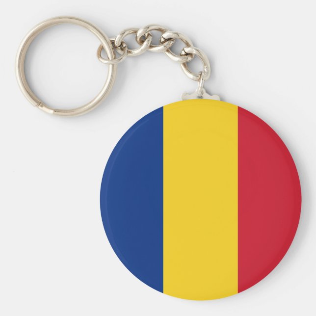 Romania (Romanian) Flag Keychain (Front)