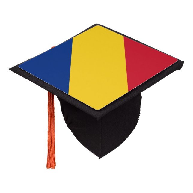 Romania & Romanian Flag - Students /University Gra Graduation Cap Topper (Angled)