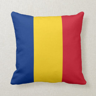 Romania (Romanian) Flag Throw Pillow