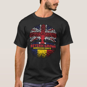 Romania Romanian Uk United Kingdom British Tree T-Shirt