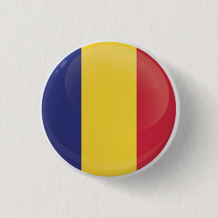 Romania  Round Icon Flag 1 Inch Round Button