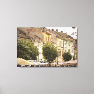 Romania, Sibiu. New Town. RF) Canvas Print