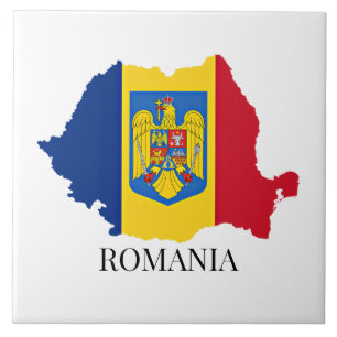Romania Silhouette, labelled, Tile