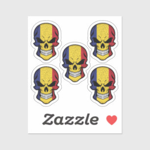 Romania Smiling Skull Flag 