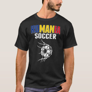 Romania Soccer Ball In Net   Romanian Football Sup T-Shirt