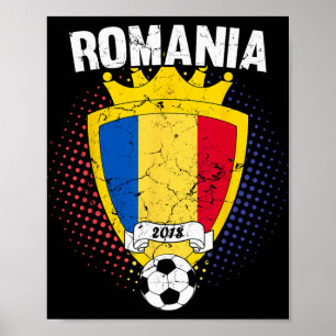 Romania Soccer Romanian Flag National Team Cup Poster