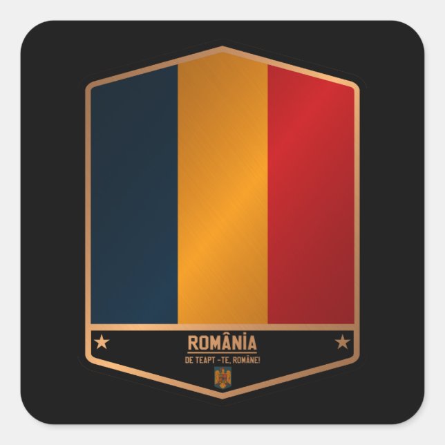 Romania Square Sticker (Front)