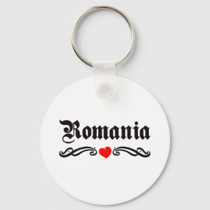 Romania Tattoo Style Keychain