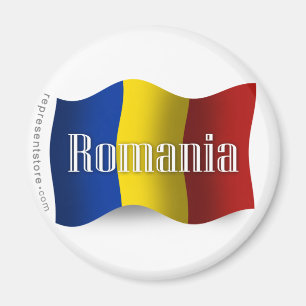 Romania Waving Flag Magnet