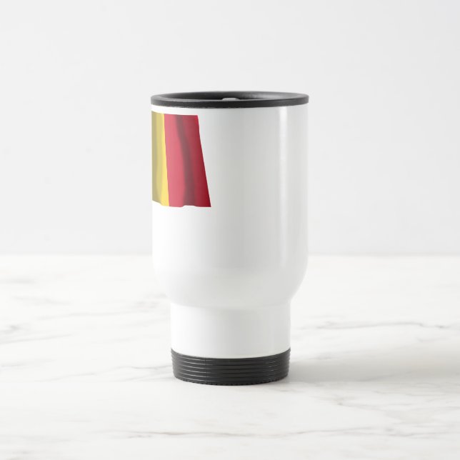 Romania Waving Flag Travel Mug (Center)