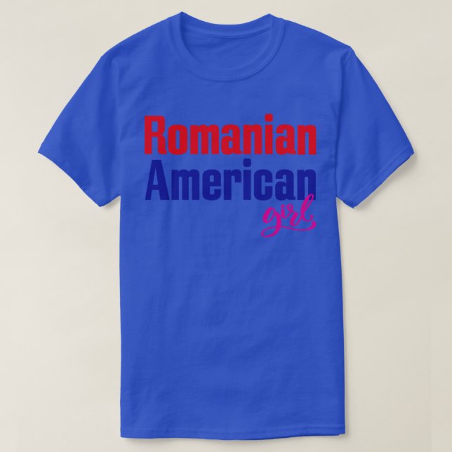 Romanian American Girl 2 T-Shirt (Design Front)