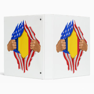 Romanian Blood Inside Me T-Shirt Romania Flag Binder