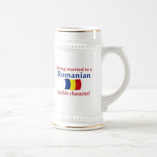 Romanian Builds Character Beer Stein (Right)