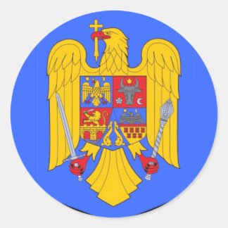 Romanian Coats of Arms Classic Round Sticker