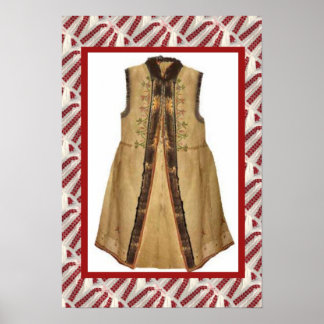 Romanian craft, embroidered over coat poster