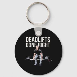Romanian Deadlift Bodybuilding Fitness Workout Gym Keychain