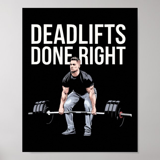 Romanian Deadlift Bodybuilding Fitness Workout Gym Poster (Front)