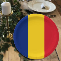 Romanian Flag plates, party, sports, Romania