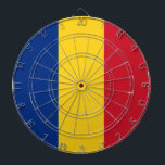 Romanian Flag (Romania) Dartboard<br><div class="desc">This design features the national flag of Romania, which is a country located at the crossroads of Central, Eastern and Southeastern Europe. It has land borders with Bulgaria to the south, Ukraine to the north, Hungary to the west, Serbia to the southwest and Moldova to the east, including has its...</div>