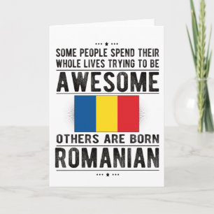 Romanian Flag Romania Heritage Romanian Roots Card