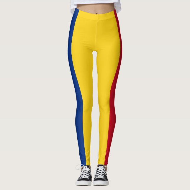 Romanian Flag (Romania) Leggings (Front)