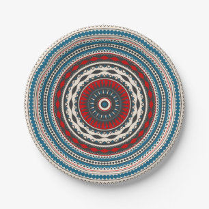 Romanian folk art paper plate