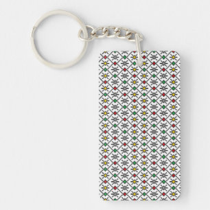 romanian folk motif vrancea region country symbol keychain