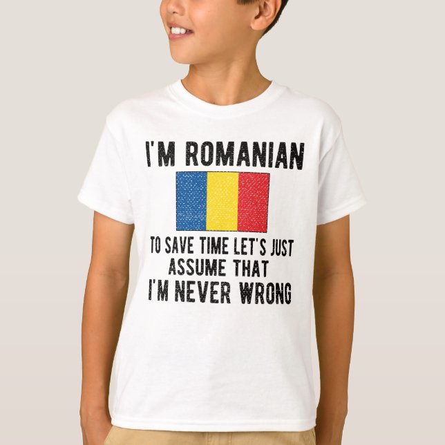Romanian Heritage Romania Roots Romanian Flag T-Shirt (Front)