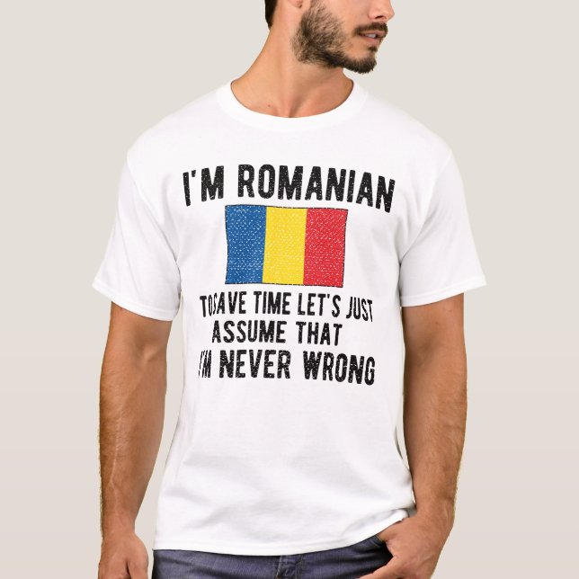 Romanian Heritage Romania Roots Romanian Flag T-Shirt (Front)