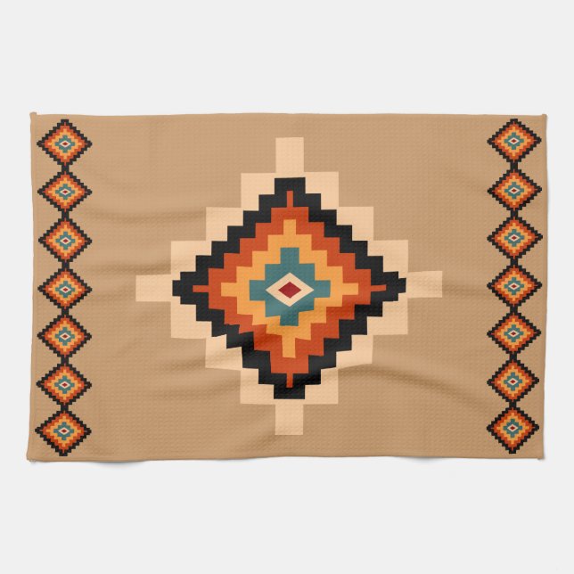 Romanian Motifs Kitchen Towel (Horizontal)
