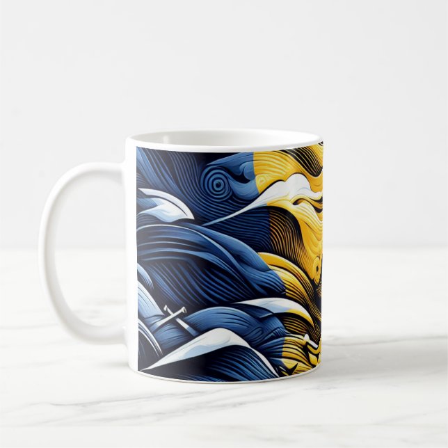 Romanian Rhapsody in Cubism Coffee Mug (Left)