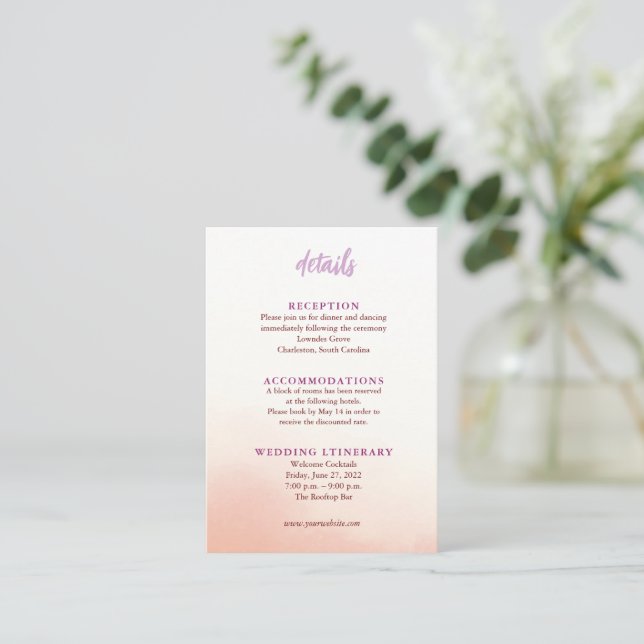Romanitc stunning wedding enclosure cards (Standing Front)