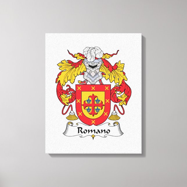 Romano Family Crest Canvas Print (Front)