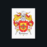 Romano Family Crest Canvas Print<br><div class="desc">Romano Coat of Arms</div>