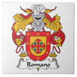 Romano Family Crest Tile<br><div class="desc">Romano Coat of Arms</div>