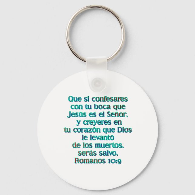 Romanos 10:9 keychain (Front)