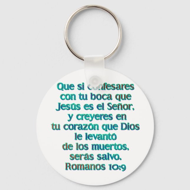 Romanos 10:9 keychain (Front)
