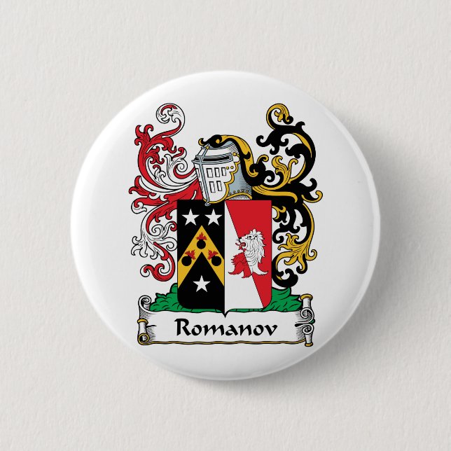 Romanov Family Crest 2 Inch Round Button (Front)