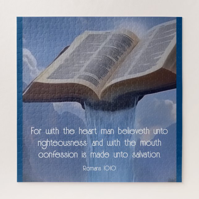 Romans 10:10 jigsaw puzzle (Vertical)