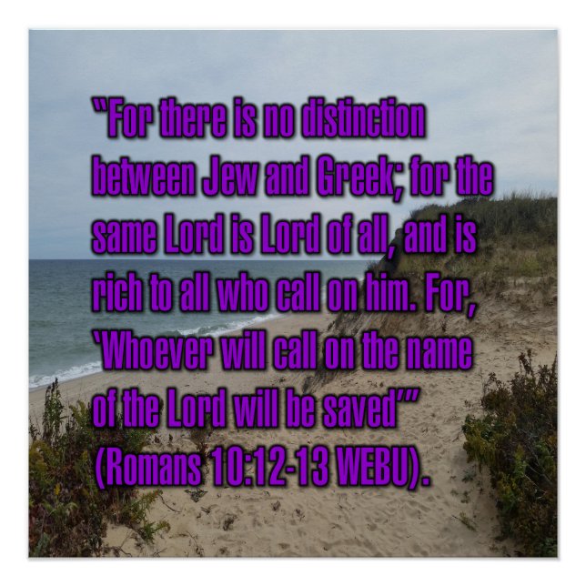 Romans 10:12-13 WEBU Poster (Front)