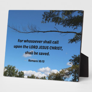Romans 10:13 For whosoever shall call upon... Plaque