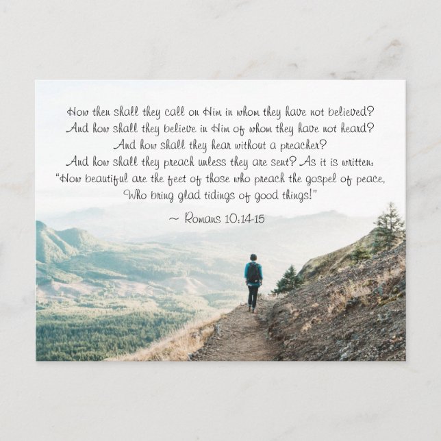 Romans 10:14-15 How then shall they call on Him Postcard (Front)