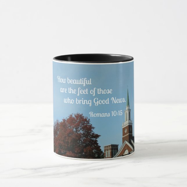 Romans 10:15 How beautiful are the feet of those  Mug (Center)