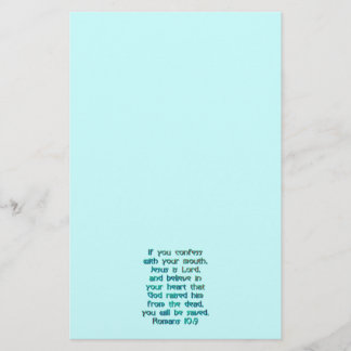 Romans 10:9 stationery